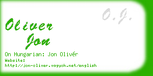 oliver jon business card
